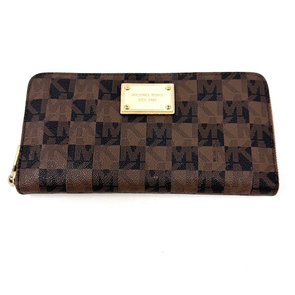 Michael Kors Jet Set Travel Continental Signature Logo Wallet - Picture 2 of 8